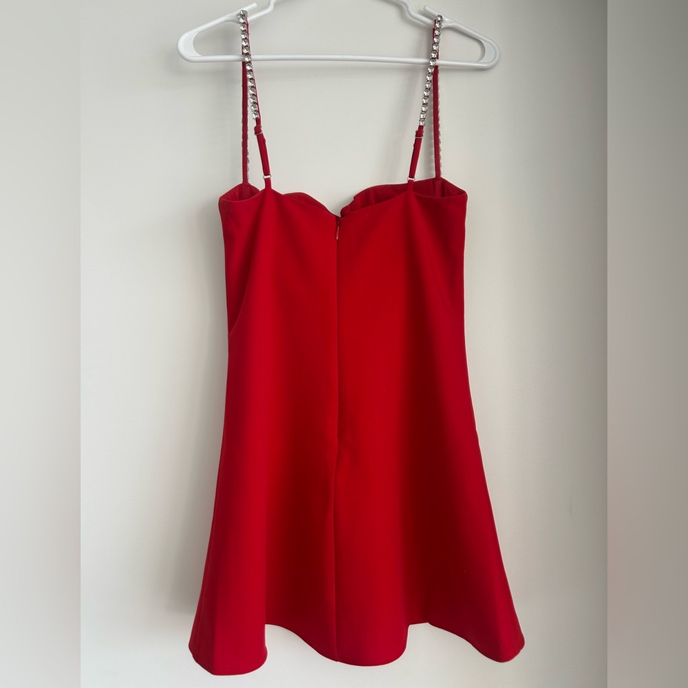 MAJORELLE Blaire Mini Dress in Cherry Red - WORE ONCE - Picture 6 of 9